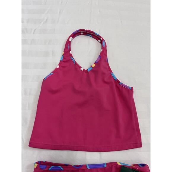 LL Bean Wild Rose Watersport Swim Tankini and Bottom Set Girl Size 6X/7 - 12 NWT - Picture 2 of 7